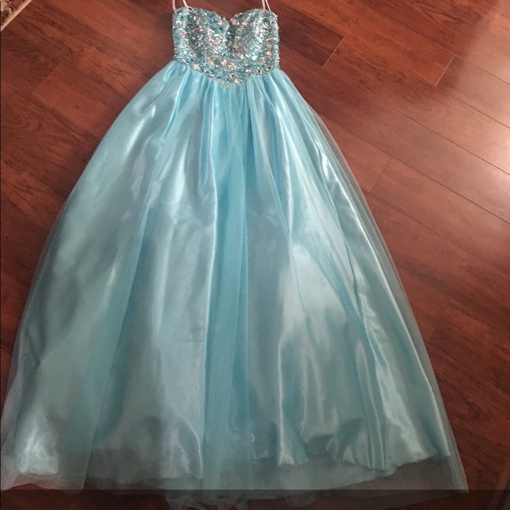 Strapless Sequined Ball Gown